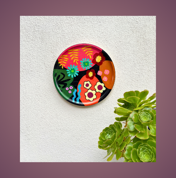 Plateau mural en bambou "Jungle Pop"