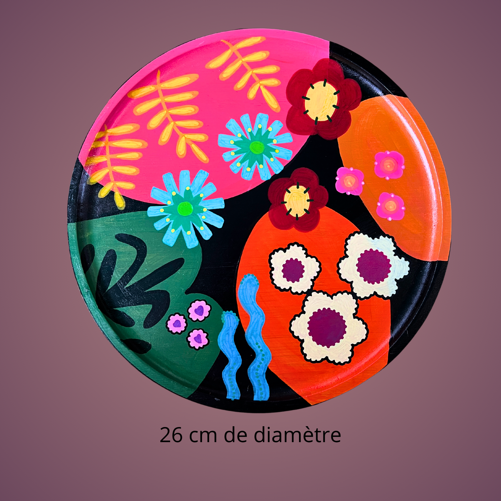 Plateau mural en bambou "Jungle Pop"