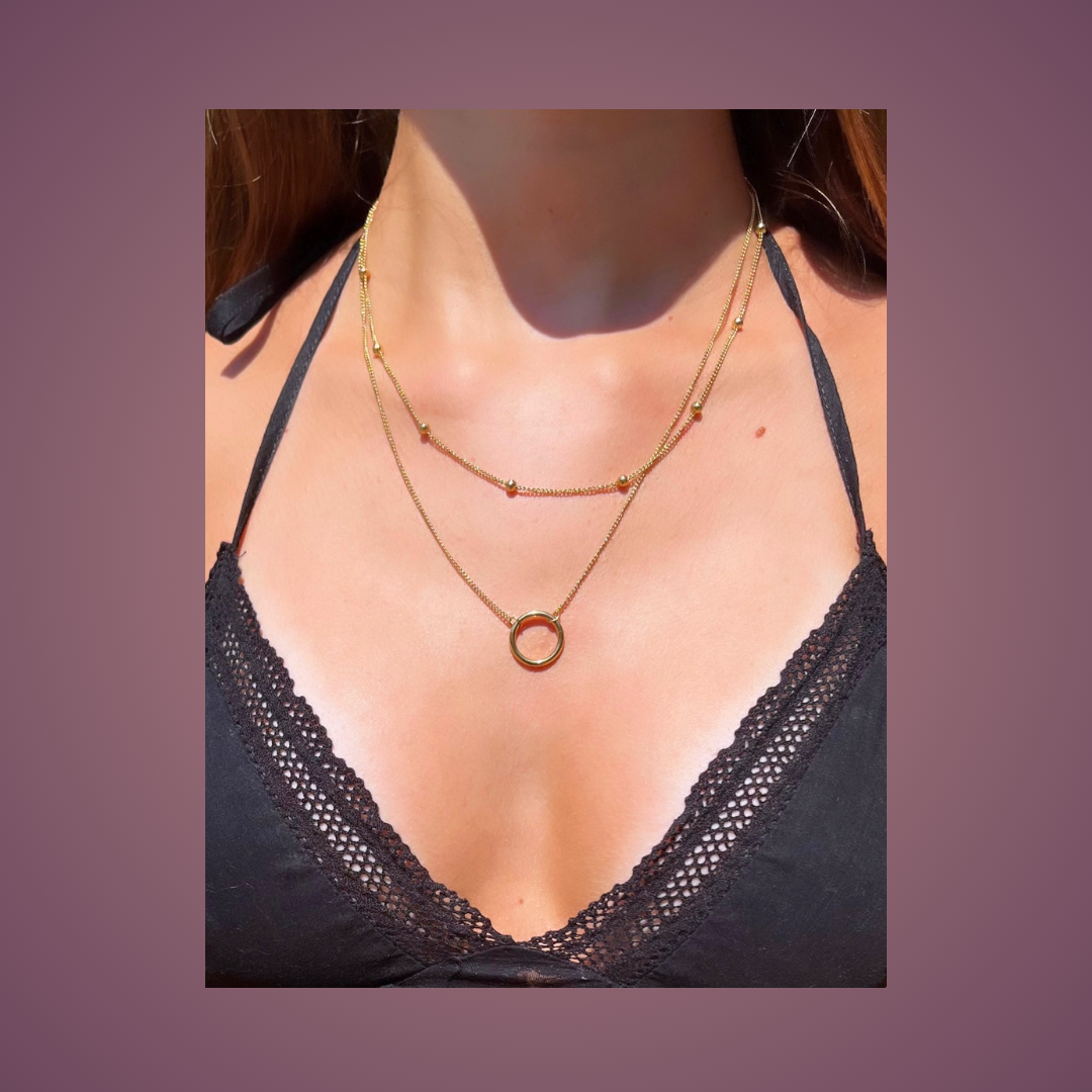 Collier double rangs "Fino"