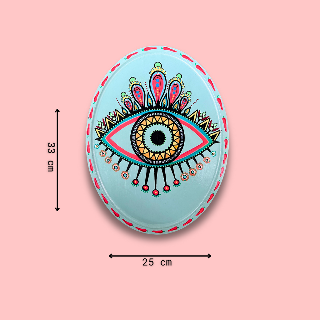 Plateau mural en bambou "All eyes on me"