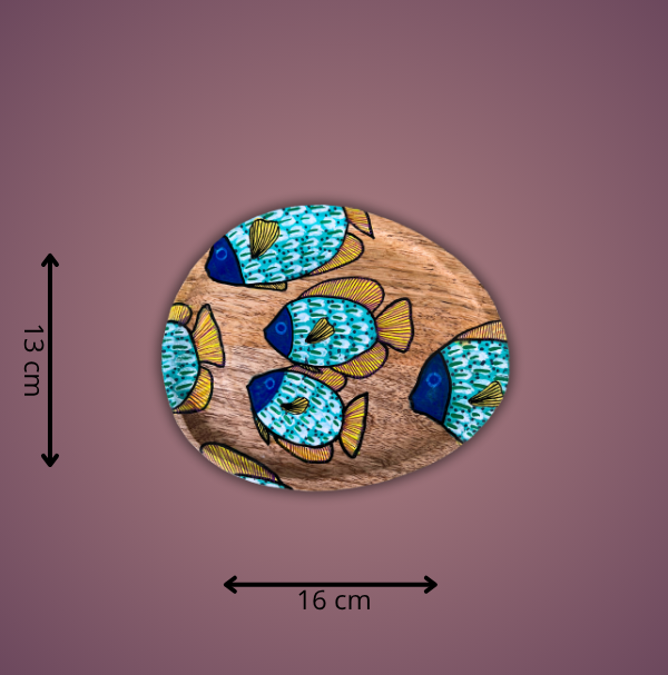 Mini plateaux en bois de manguier