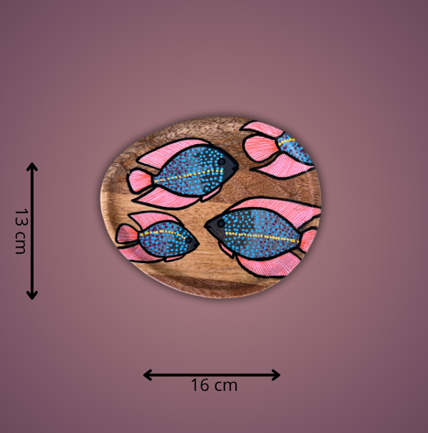 Mini plateaux en bois de manguier
